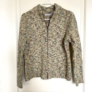 Liz Claiborne cardigan sweater wool handmade Sz L